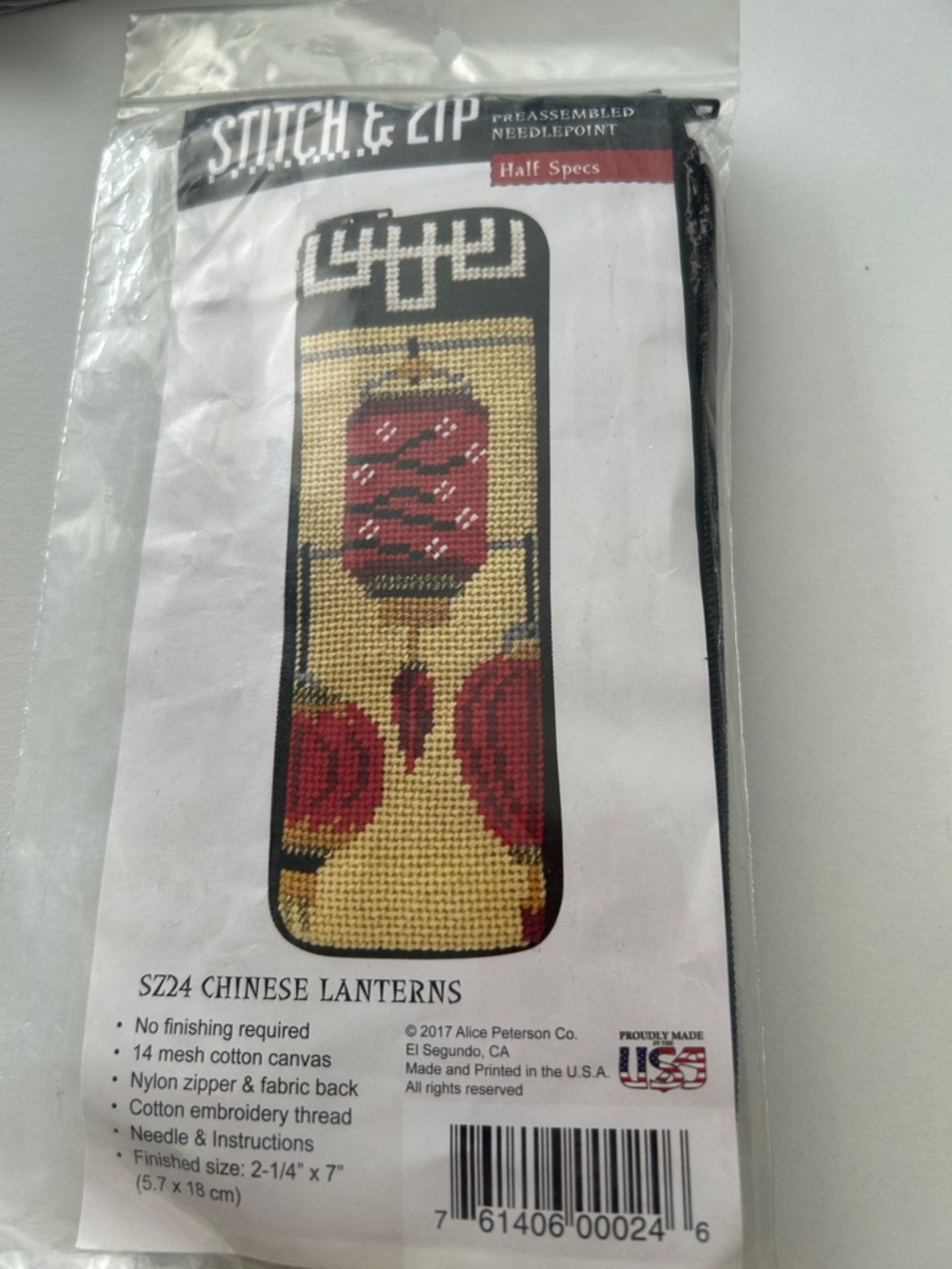 Needlepoint preassembled eyeglass kit